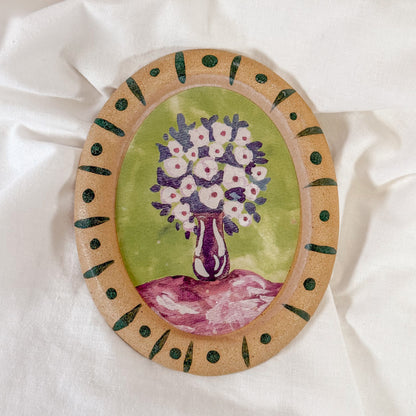 Floral Stone Wall Art