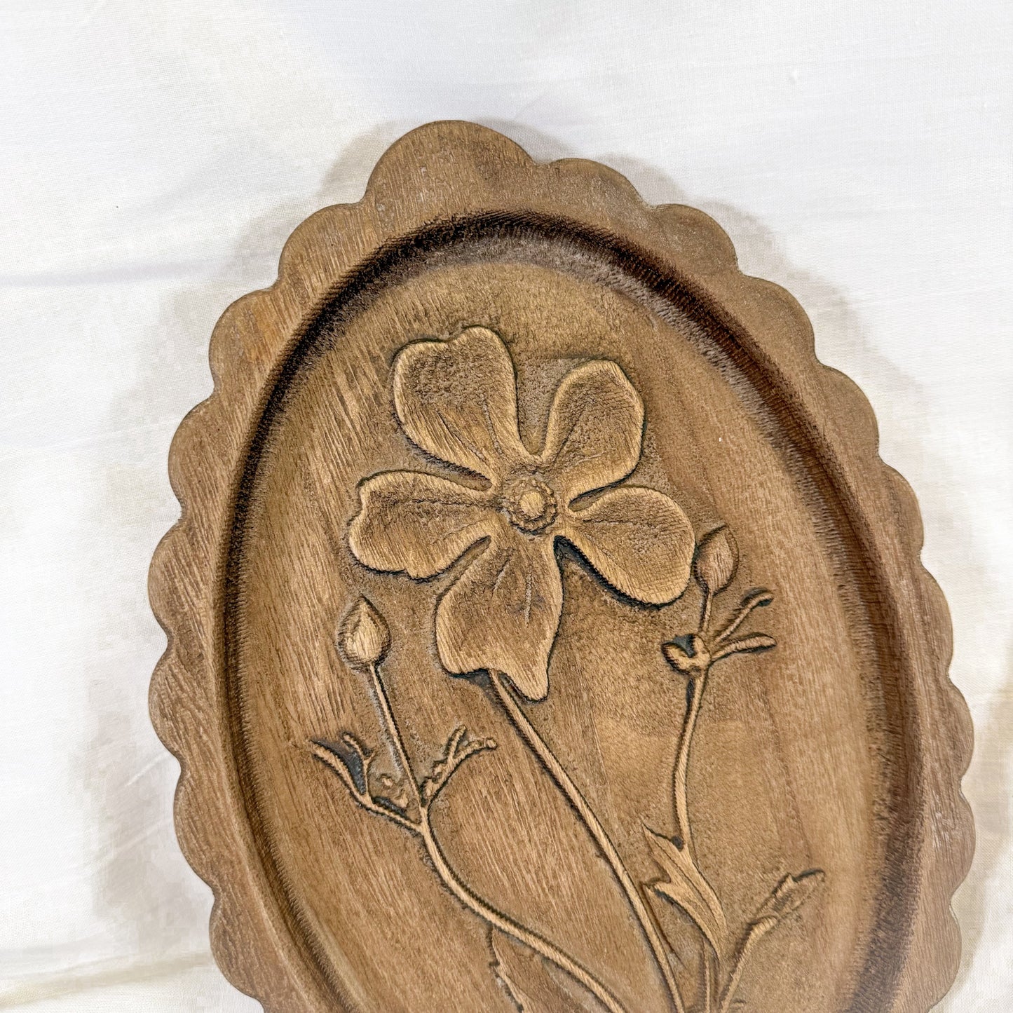 Wooden Etched Floral Wall Art