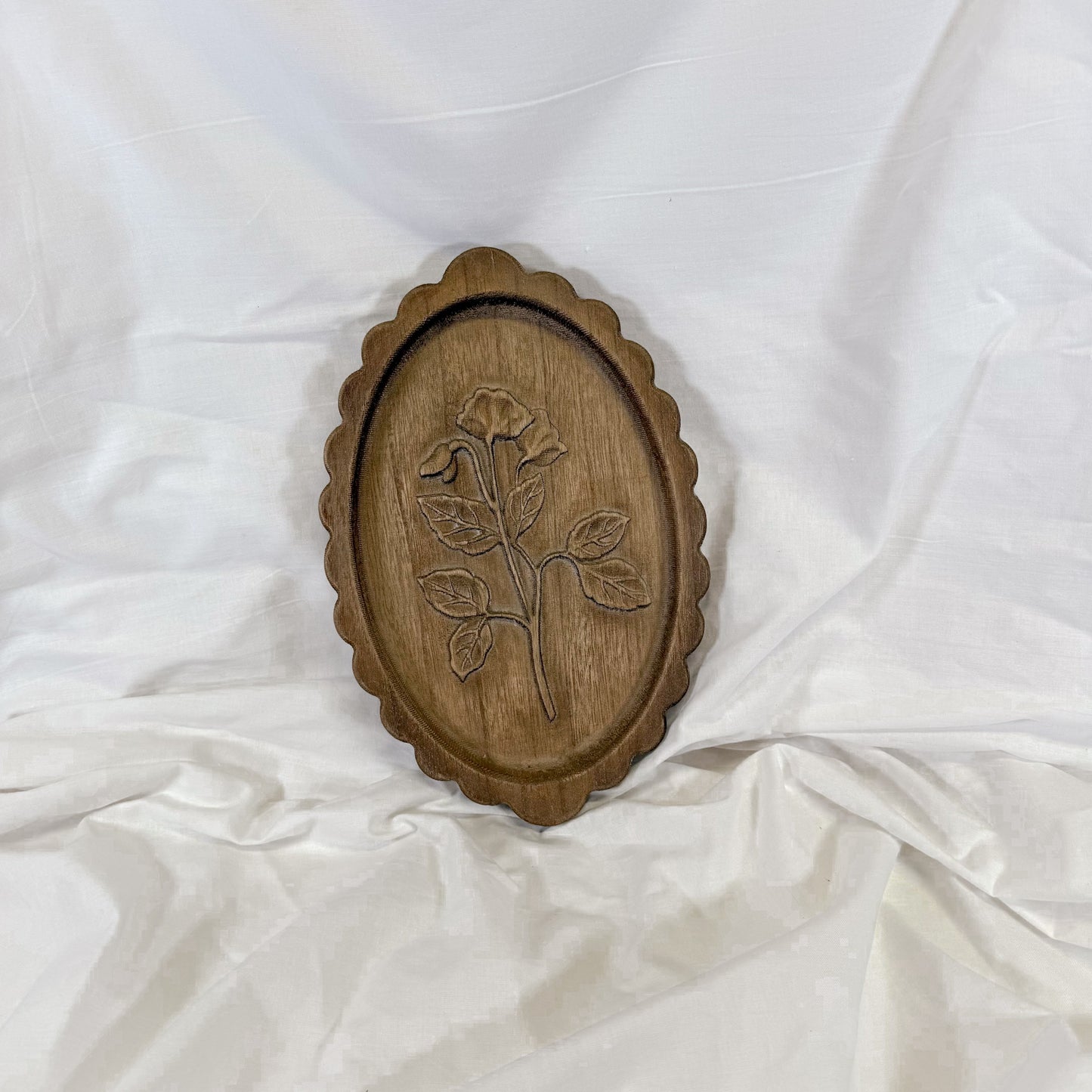 Wooden Etched Floral Wall Art