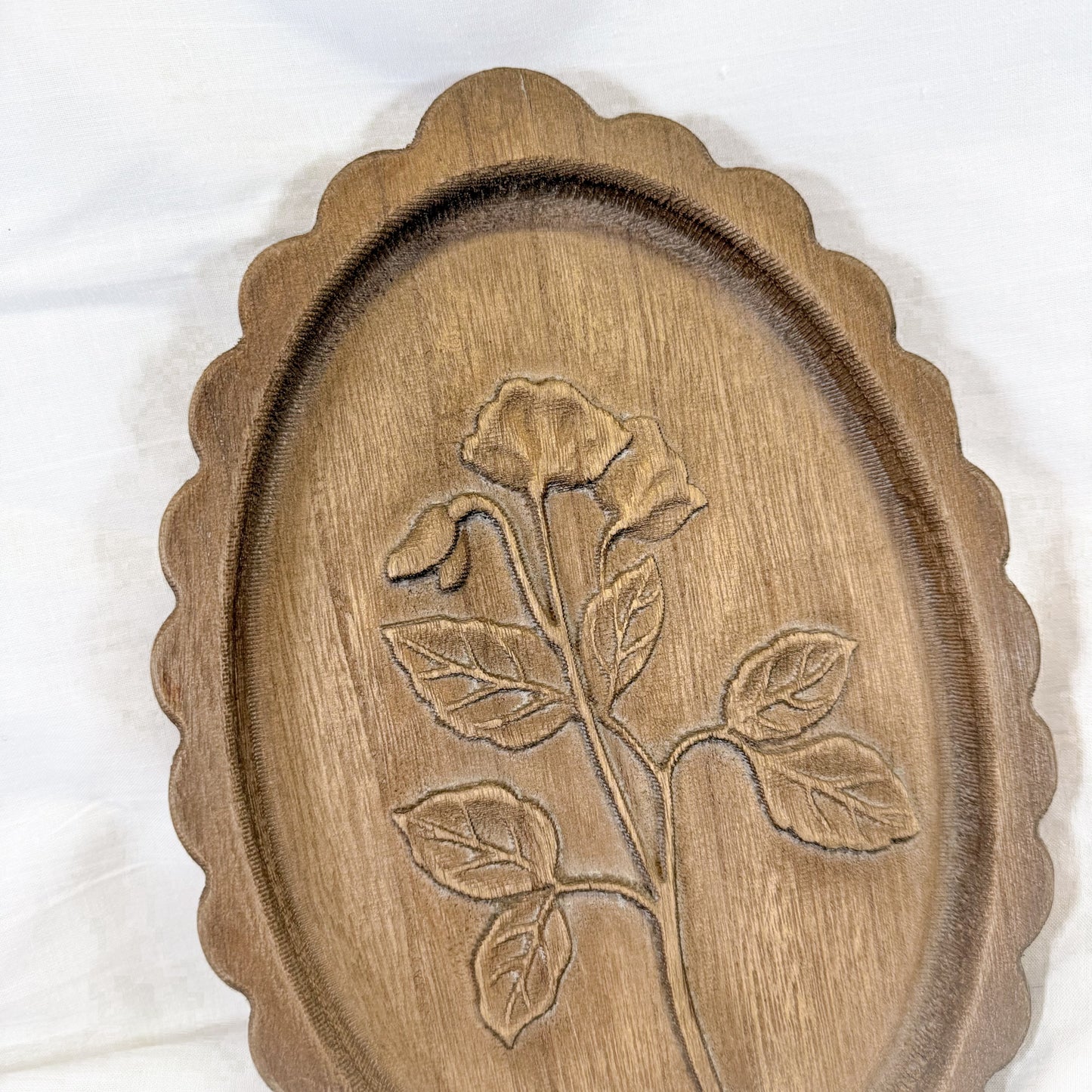 Wooden Etched Floral Wall Art