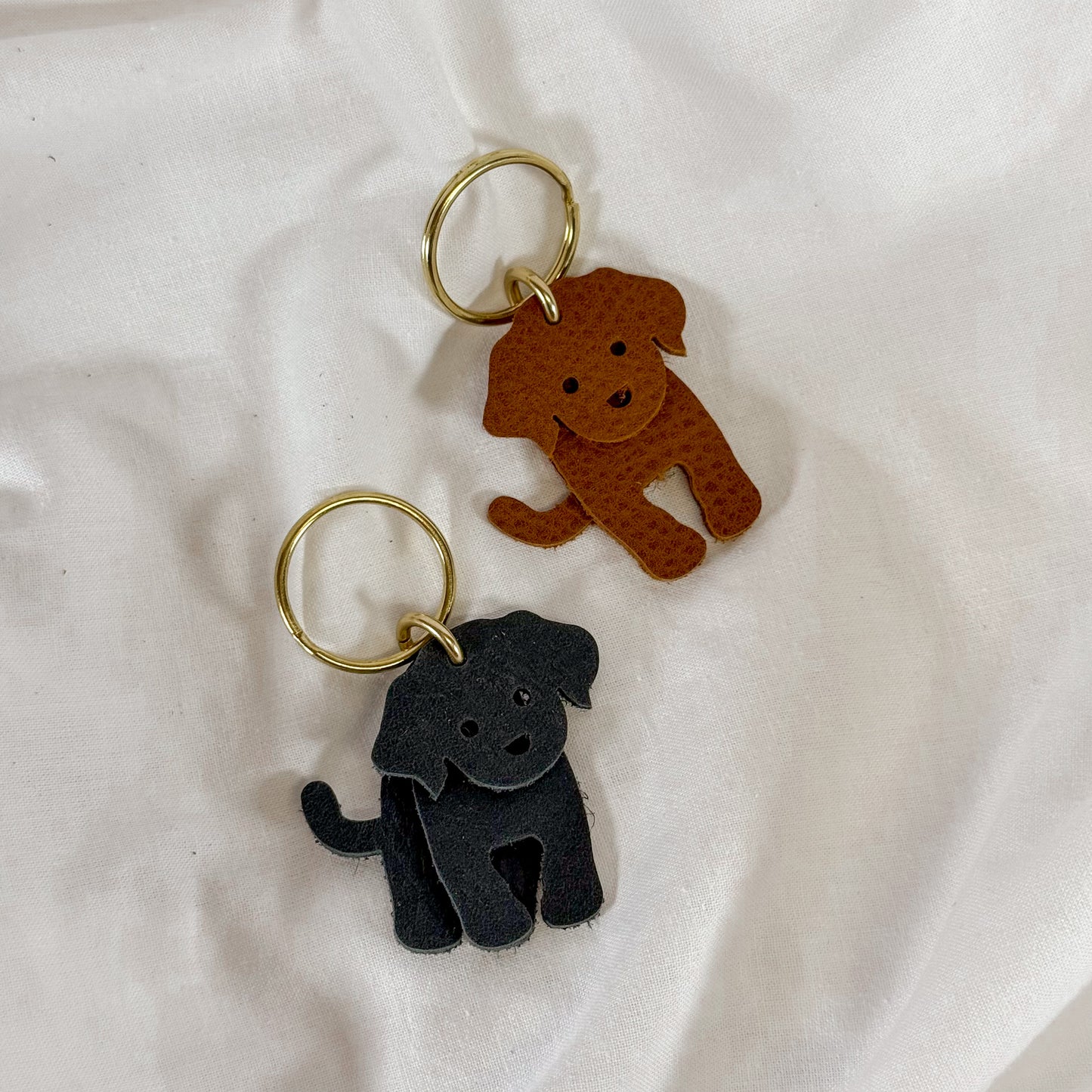 Leather Dog Keychain