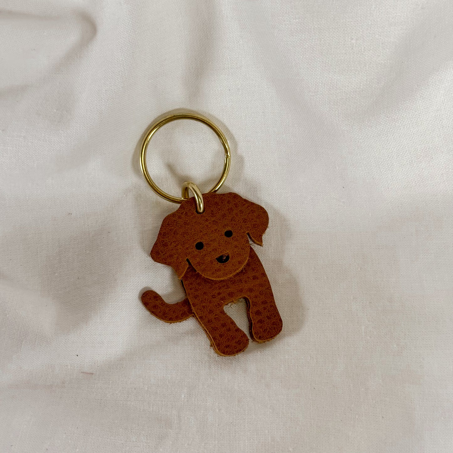 Leather Dog Keychain