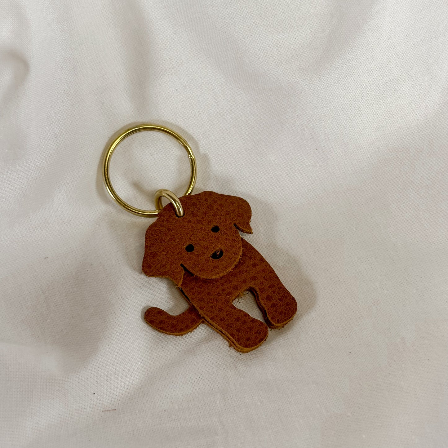 Leather Dog Keychain