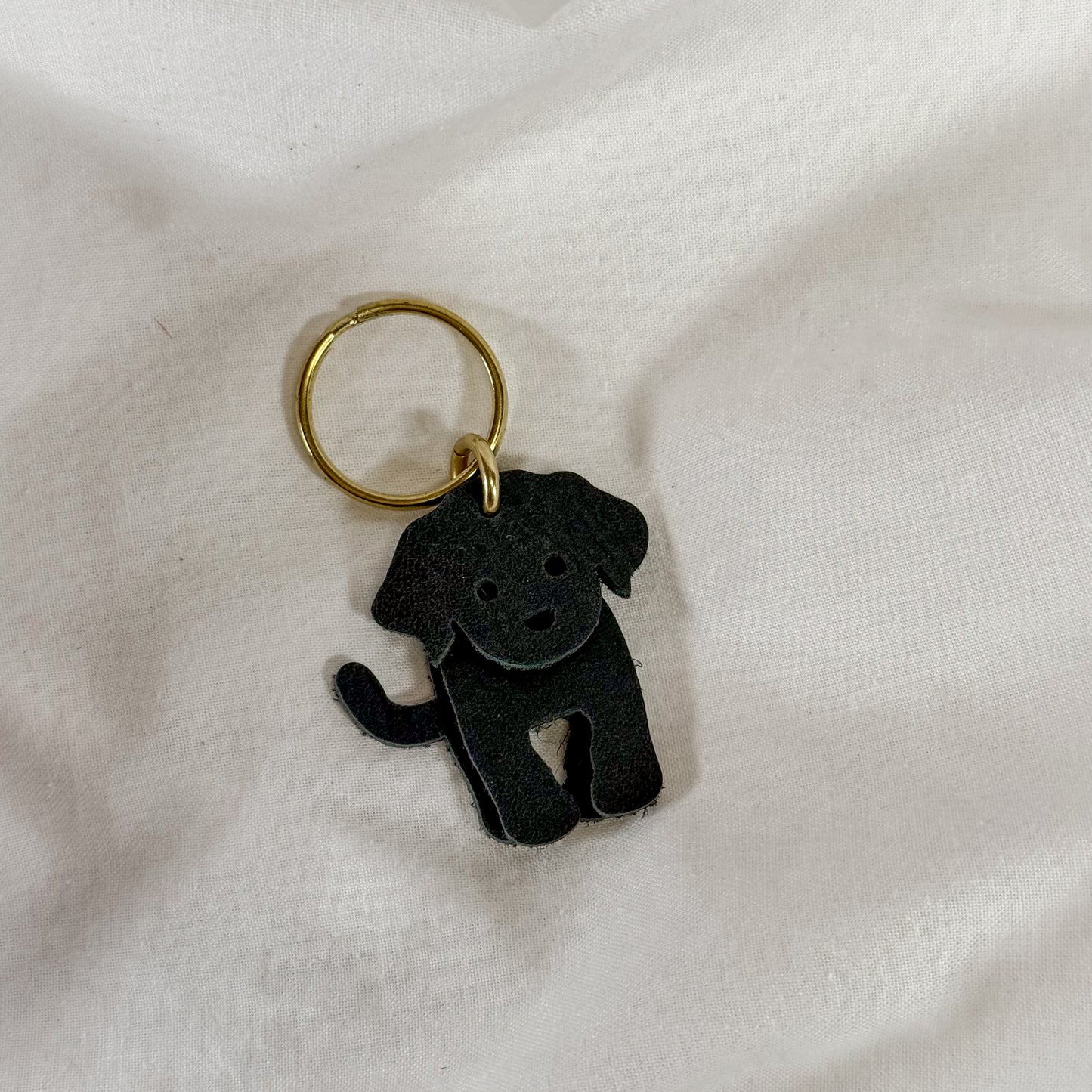 Leather Dog Keychain