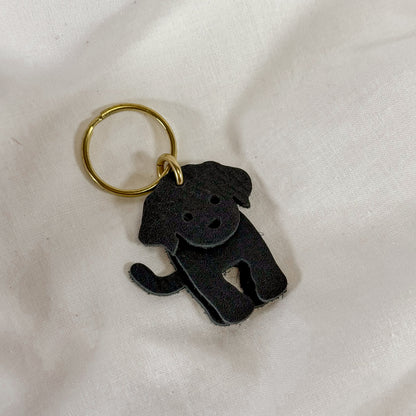 Leather Dog Keychain
