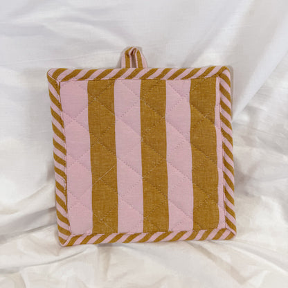 Color Block Stripe Pot Holder