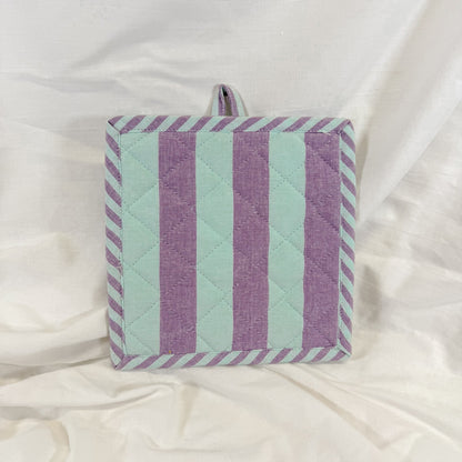 Color Block Stripe Pot Holder
