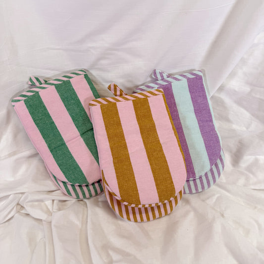 Color Block Stripe Oven Mit