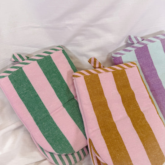 Color Block Stripe Oven Mit