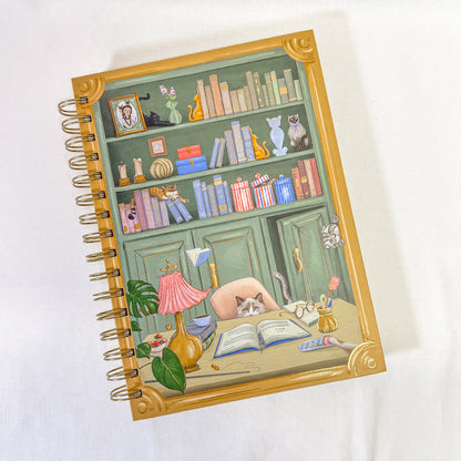 Library Cat Spiral Notebook