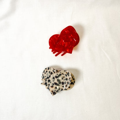 Layflat Heart Claw Hair Clip