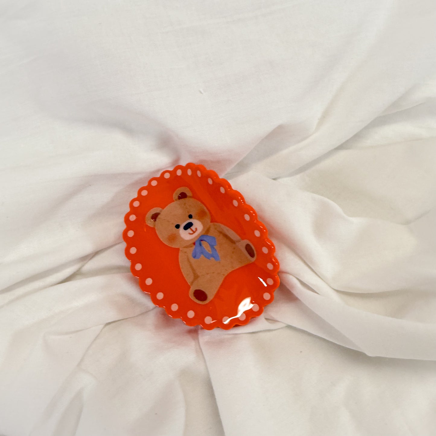Teddy Bear Framed Claw Hair Clip