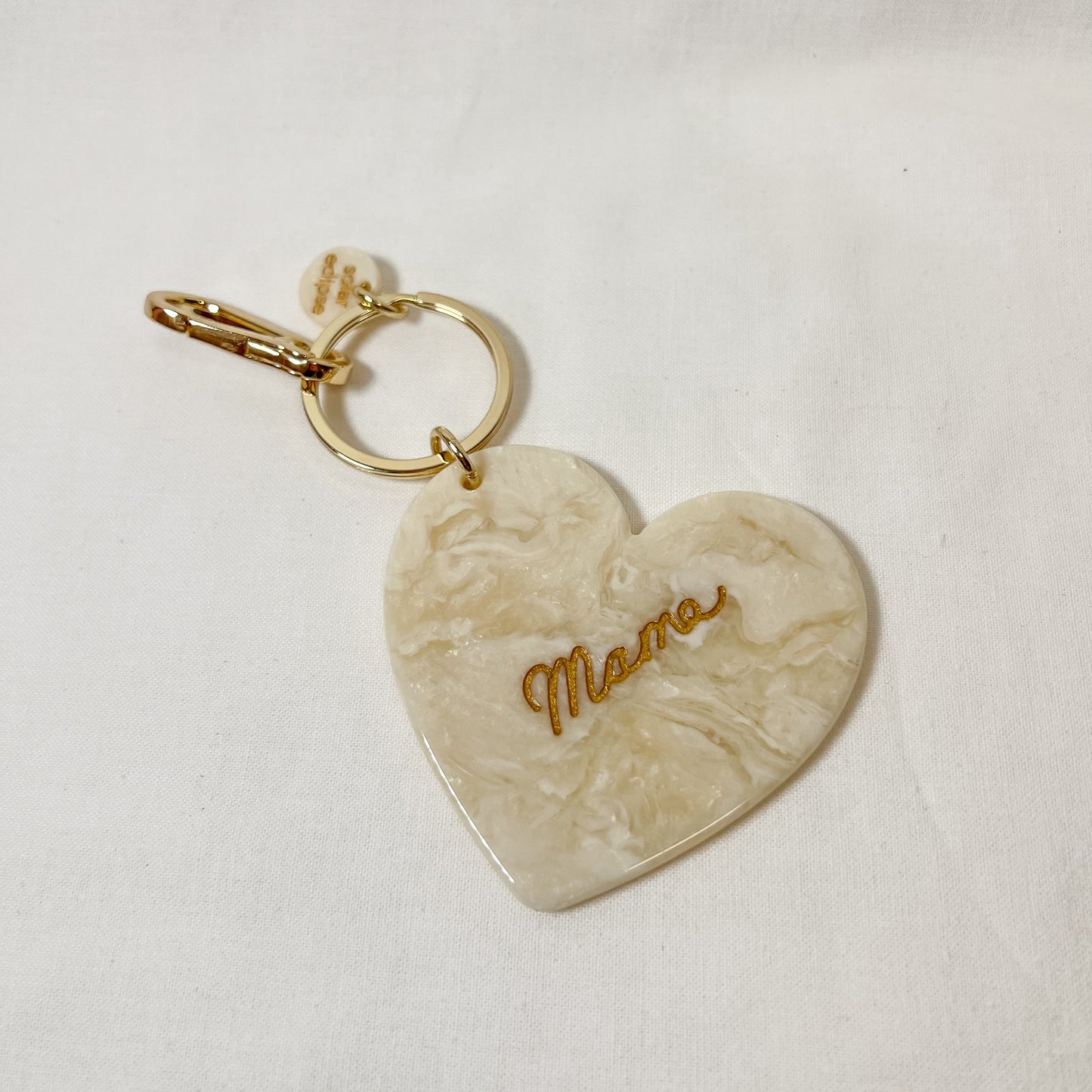 Mama Heart Bag Charm Keychain