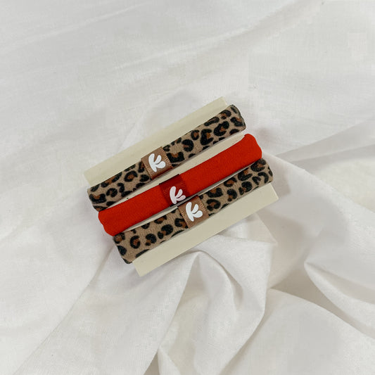Cheetah Soft Hair Tie Set