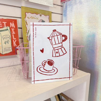 Coffee Maker Wall Art Print