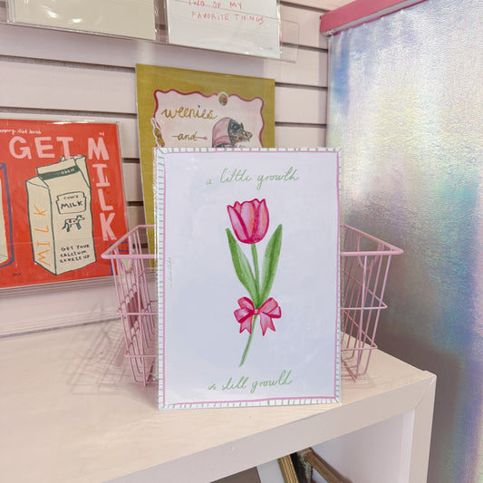 Growing Tulip Wall Art Print