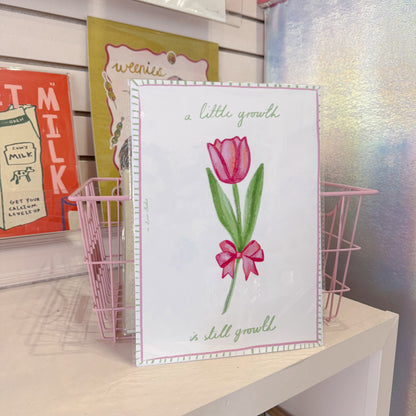 Growing Tulip Wall Art Print