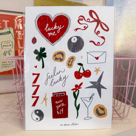 Lucky Collage Wall Art Print