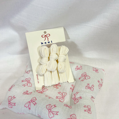 Bow Soft Hair Tie Set