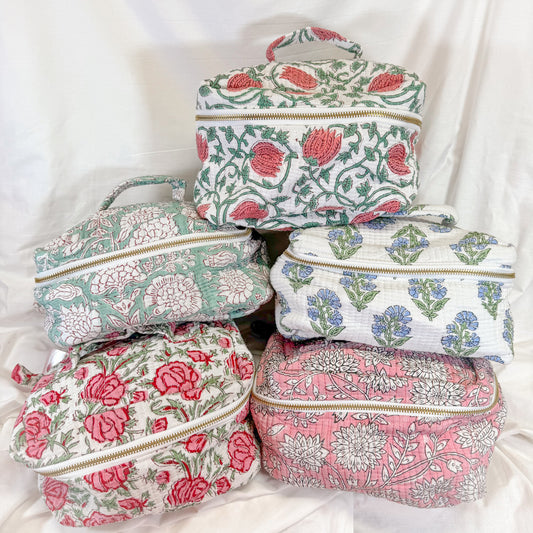 Block Print Toiletry Bag