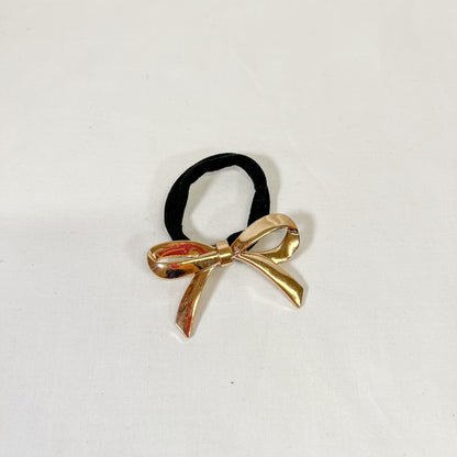 Gold Bow Ponytail Cuff