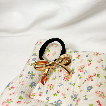 Gold Bow Ponytail Cuff