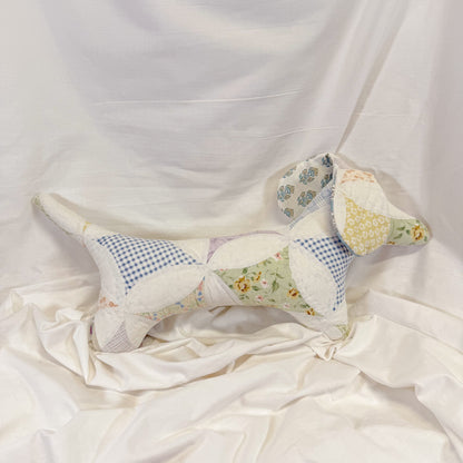 Quilted Dachshund Pillow