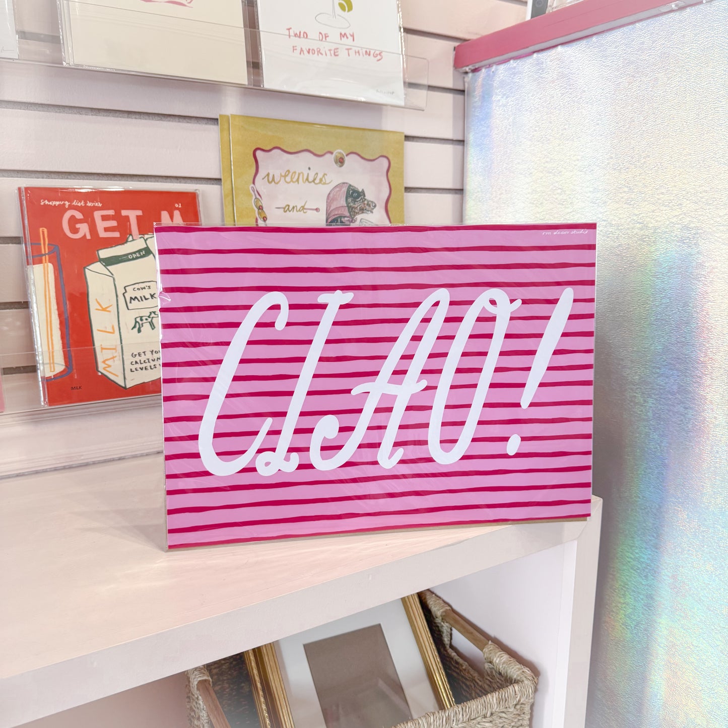 Ciao Striped Wall Art Print