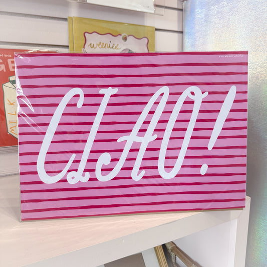 Ciao Striped Wall Art Print