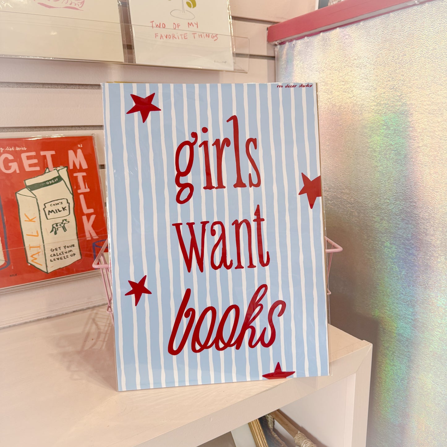 Girls Want Books Wall Art Print