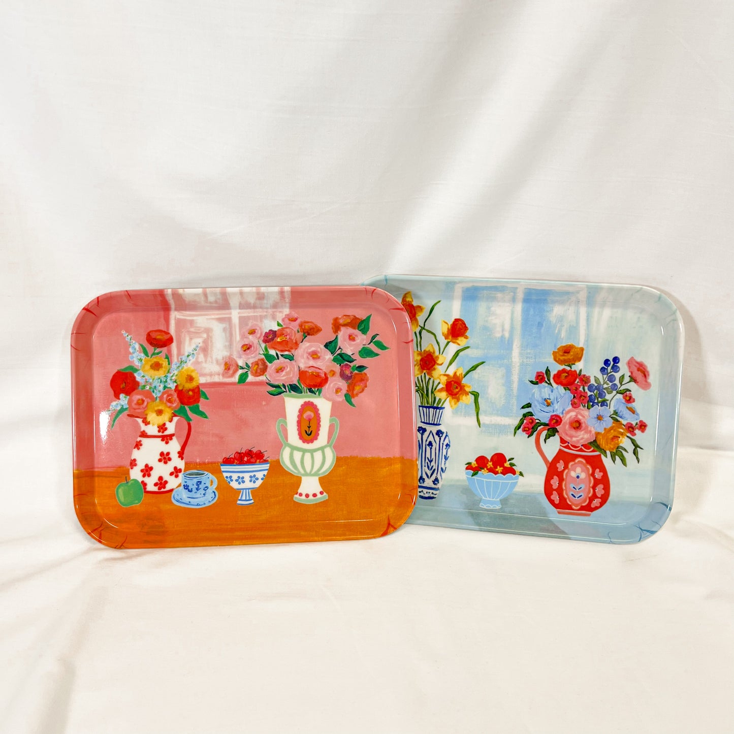 Flower Vase Bamboo Tray
