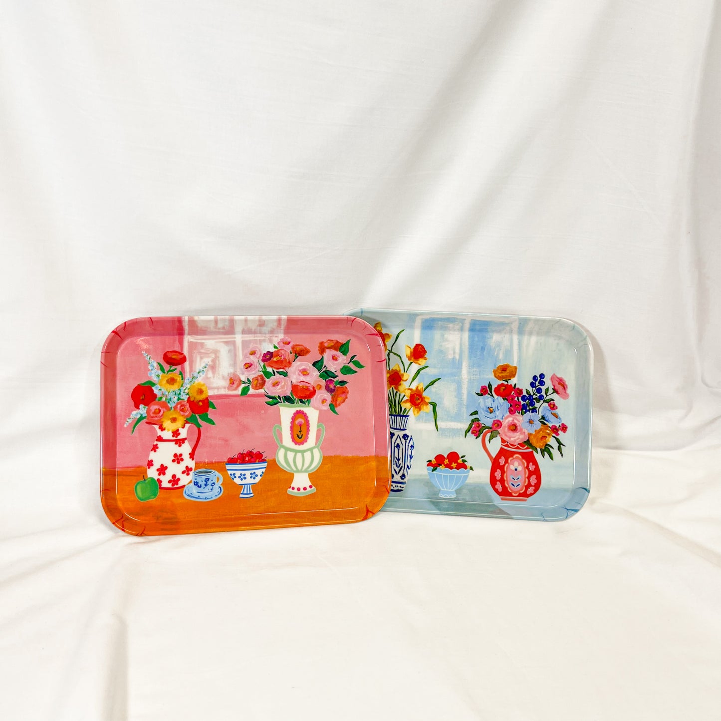 Flower Vase Bamboo Tray