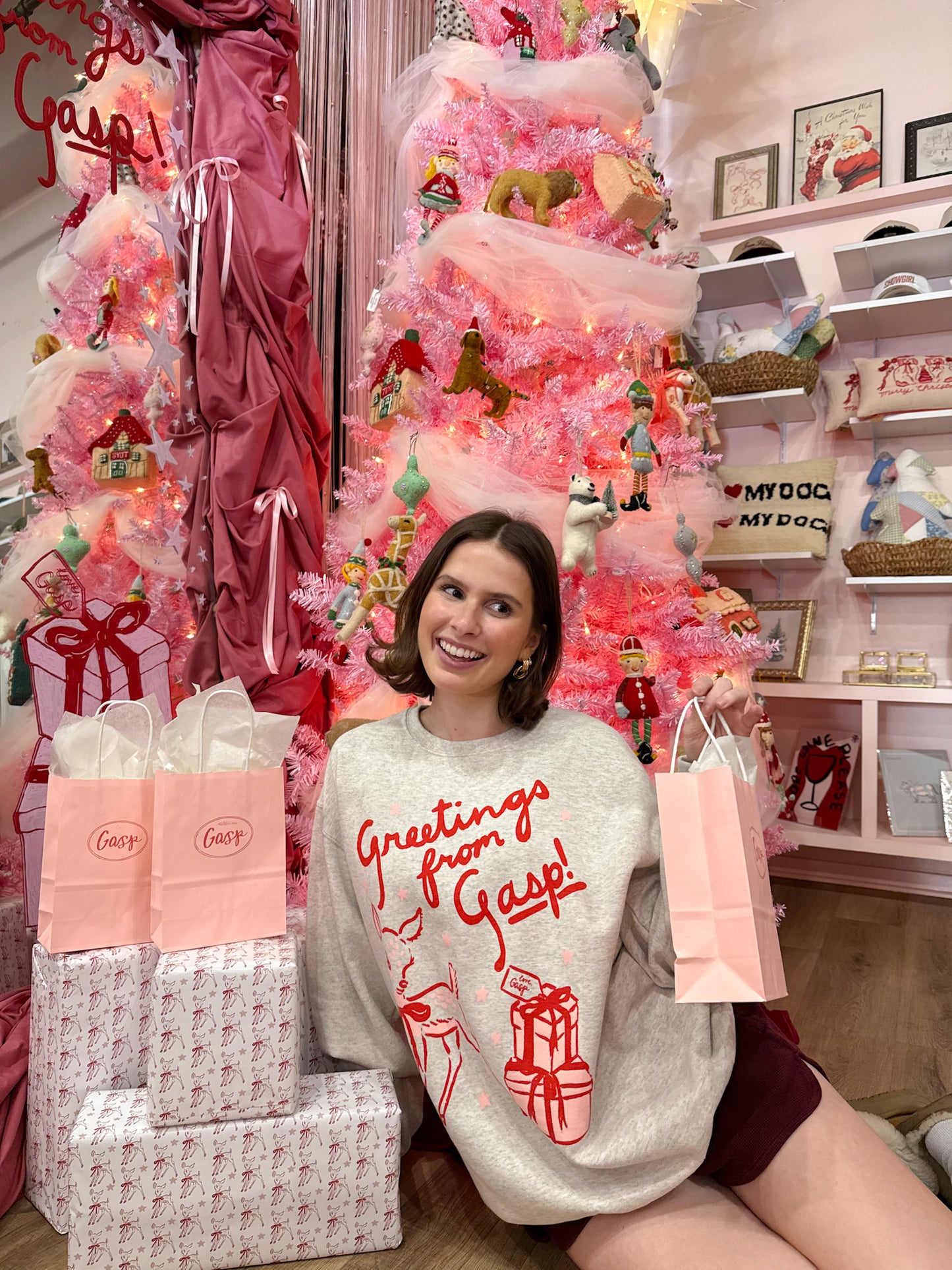 Greetings From Gasp Holiday Crewneck Sweatshirt