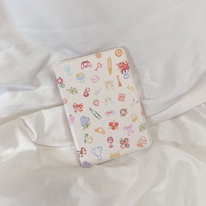 Girly Doodles Clear Back Kindle Case