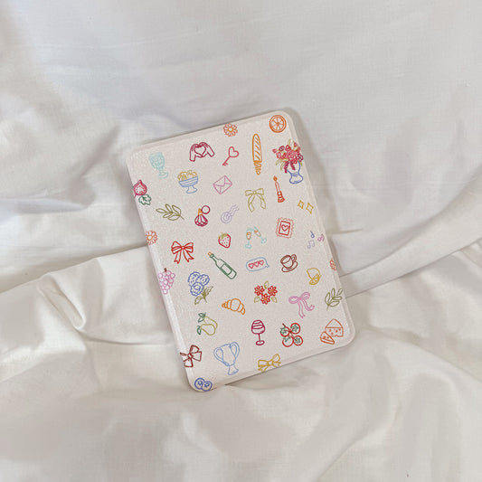 Girly Doodles Clear Back Kindle Case