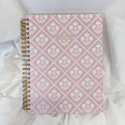 Pink Block Floral 2026 Planner