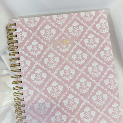 Pink Block Floral 2026 Planner