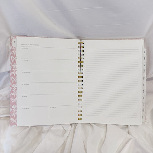 Pink Block Floral 2026 Planner
