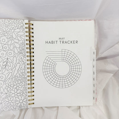 Pink Block Floral 2026 Planner