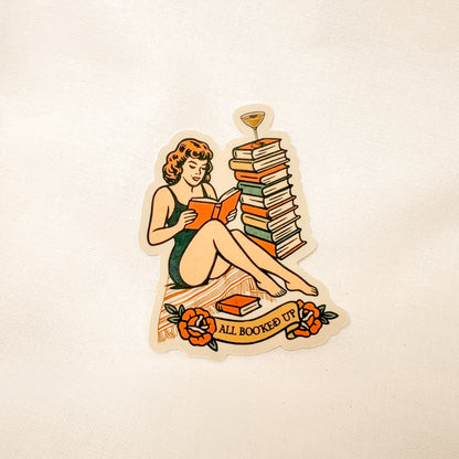All Booked Up Vinyl Sticker