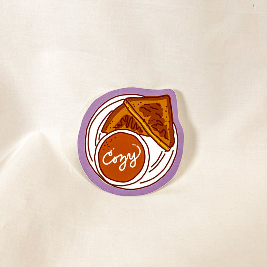 Cozy Grilled Cheese Vinyl Sticker