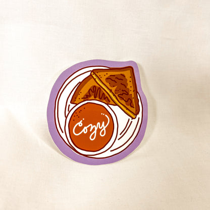 Cozy Grilled Cheese Vinyl Sticker