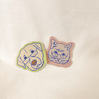 Reading Cat Vinyl Sticker