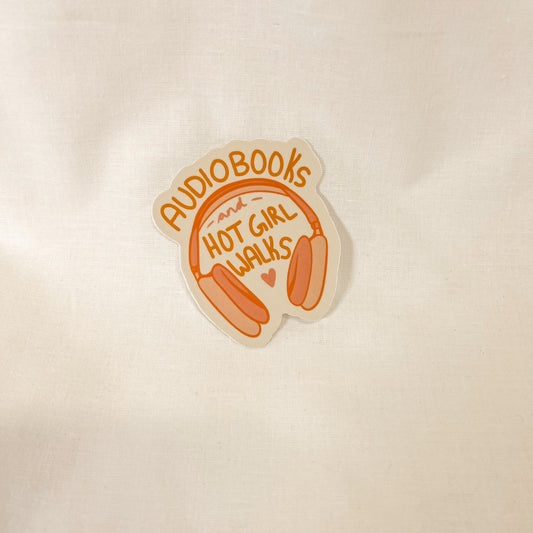 Audiobooks And Hot Girl Walks Vinyl Sticker