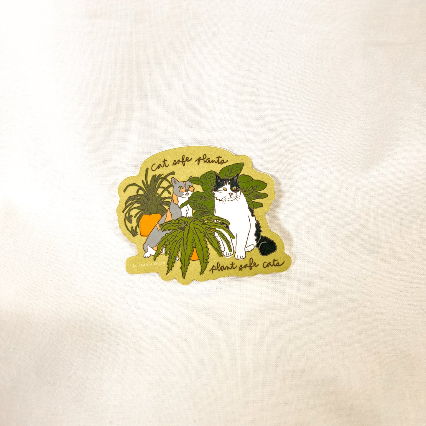 Cats and Plants Vinyl Sticker