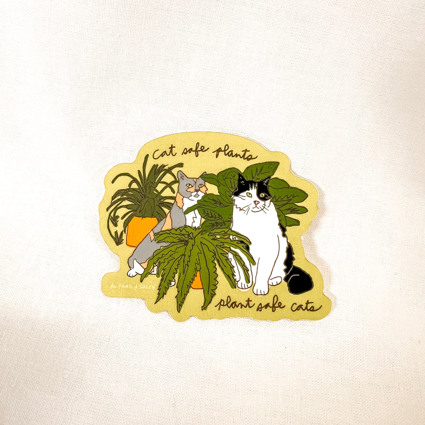Cats and Plants Vinyl Sticker