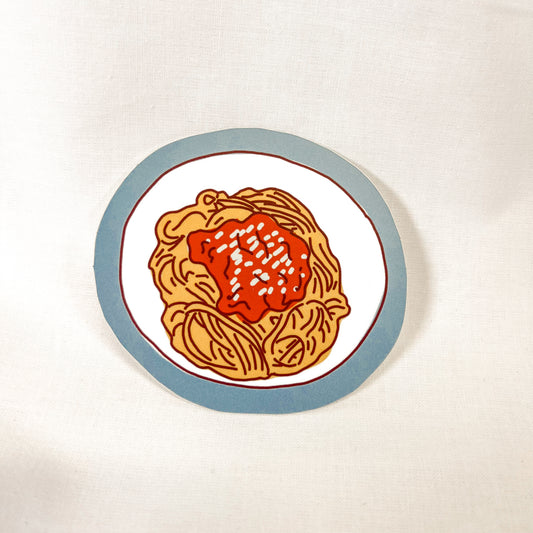 Bowl Of Spaghetti Vinyl Sticker