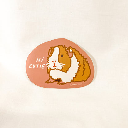 Cutie Guinea Pig Vinyl Sticker