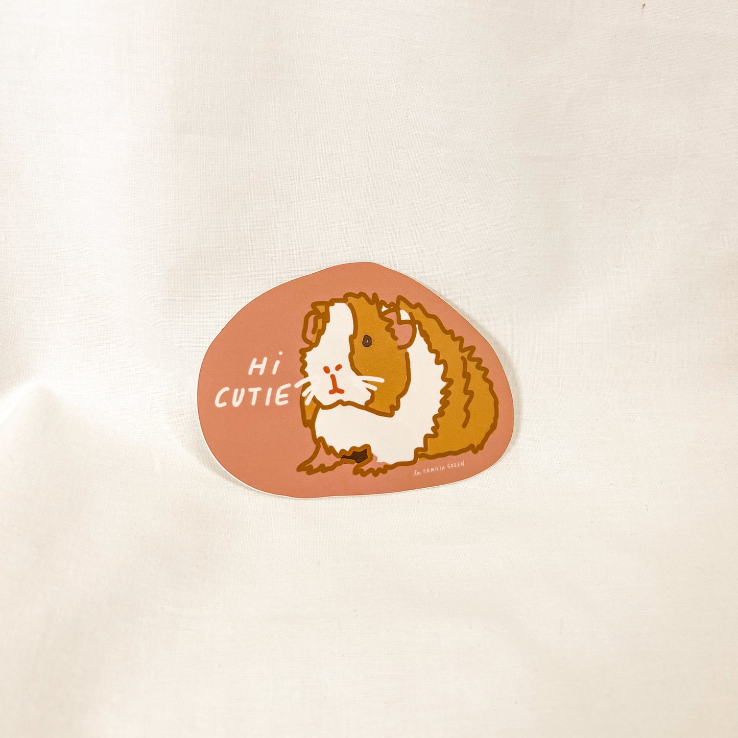 Cutie Guinea Pig Vinyl Sticker