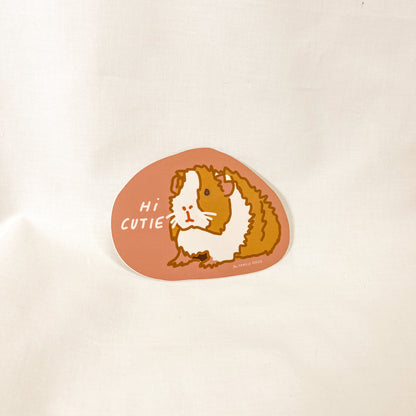 Cutie Guinea Pig Vinyl Sticker